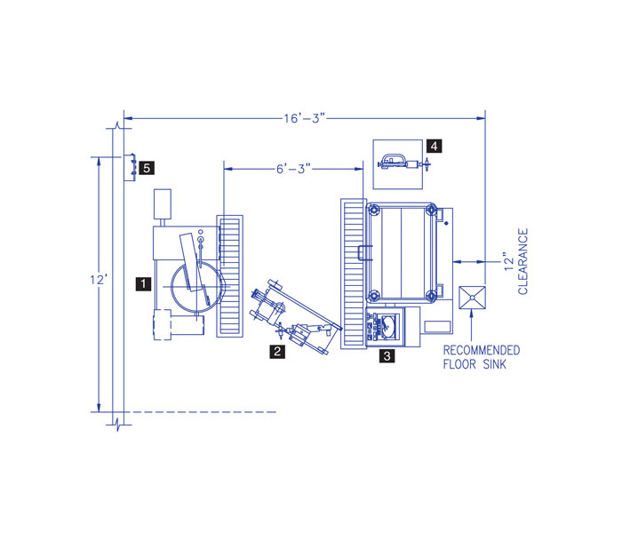 Cook chill system plan A: 500 to 1,000 meals per day