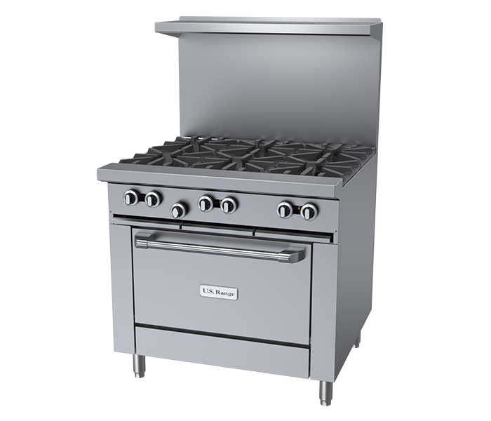 US Range U36-6 U-Series 36" Open Burner Range